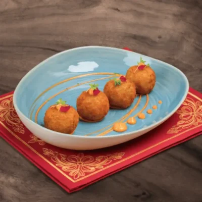 Potato balls with cheese